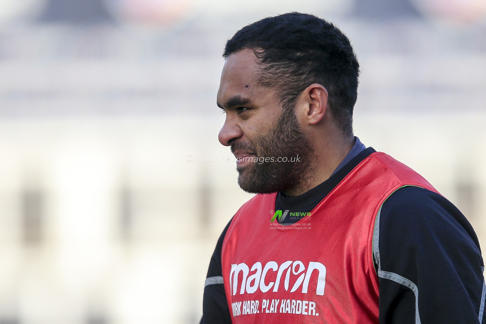 George Wacokecoke of Newcastle Falcons during the pre-game warm up