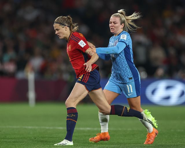 Lauren Hemp #11 of England makes a foul during the FIFA Women's World Cup 2023 Final match Spain Women vs England Women at Stadium Australia, Sydney, Australia, 20th August 2023

(Photo by Patrick Hoelscher/News Images)