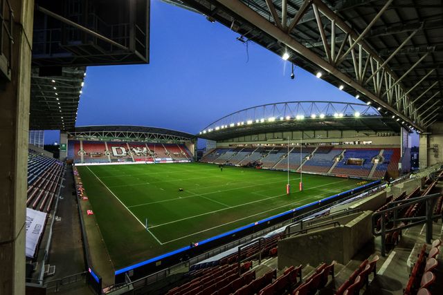 A general view of the Brick Community Stadium ahead of the Betfred Super League round 5 match Wigan Warriors vs York Knights at The Brick Community Stadium, Wigan, United Kingdom on 19 March 2026

(Photo by Alfie Cosgrove/News Images)