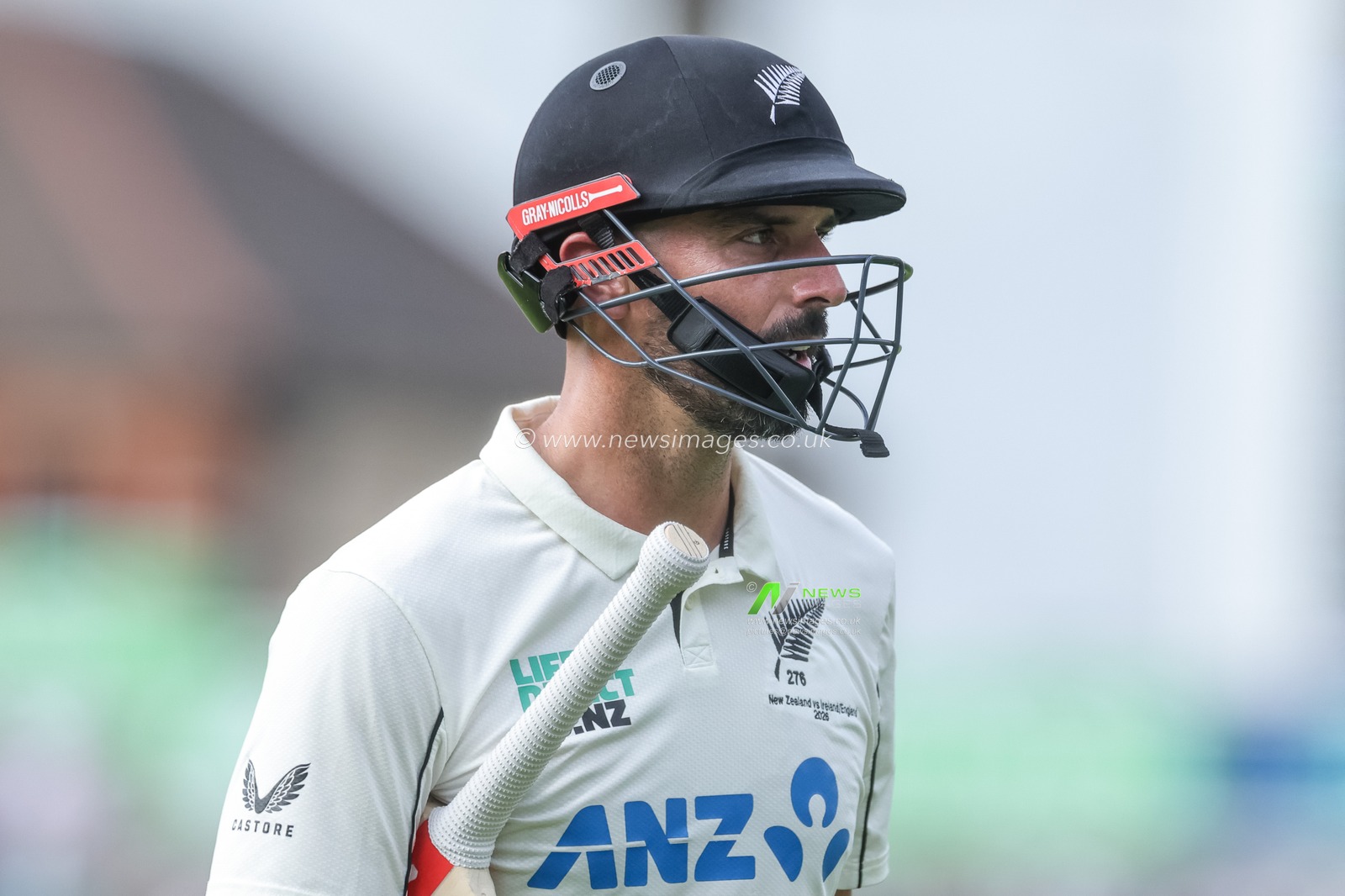 Daryl Mitchell of New Zealand leaves the field of play after being dismissed during the 2nd Rothesay Test Match Day 1 match England vs New Zealand at The Kia Oval, London, United Kingdom on 17 June 2026

(Photo by Mark Cosgrove/News Images)