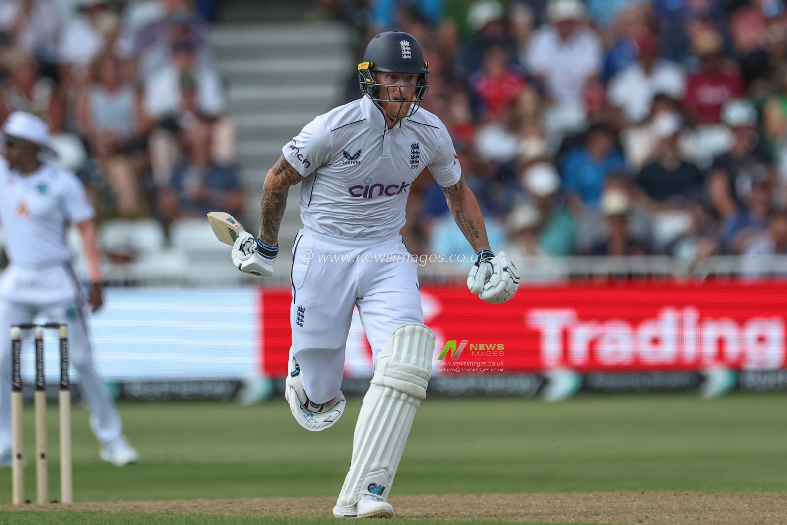 Ben Stokes of England makes two runs during the 2nd Rothesay Test Match match England vs West Indies at Trent Bridge, Nottingham, United Kingdom, 18th July 2024

(Photo by Mark Cosgrove/News Images)