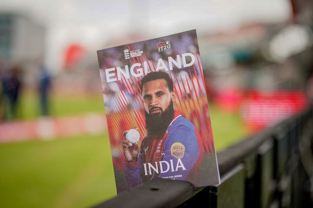 Adil Rashid of England in the match day program during the Second Vitality T20 International match England vs India at Old Trafford, Manchester, United Kingdom on 04 July 2026

(Photo by Maynard Manyowa/News Images)