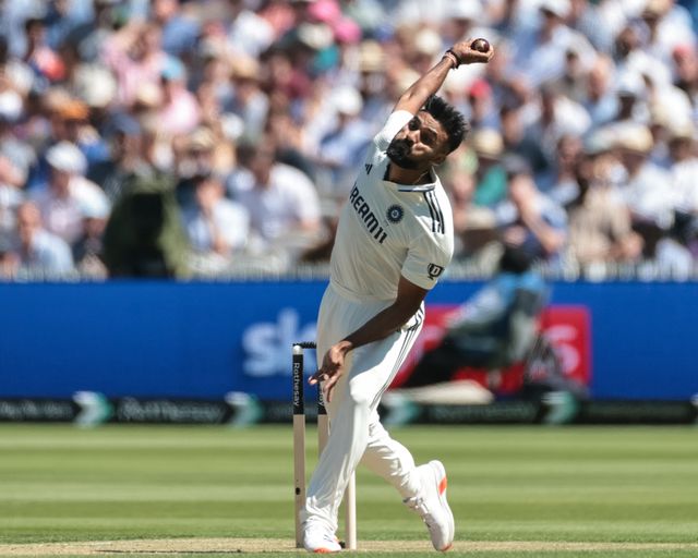 Akash Deep of India delivers the ball during the 3rd Rothesay Test Match Day 1 England v India at Lords, London, United Kingdom, 10th July 2025

(Photo by Mark Cosgrove/News Images)