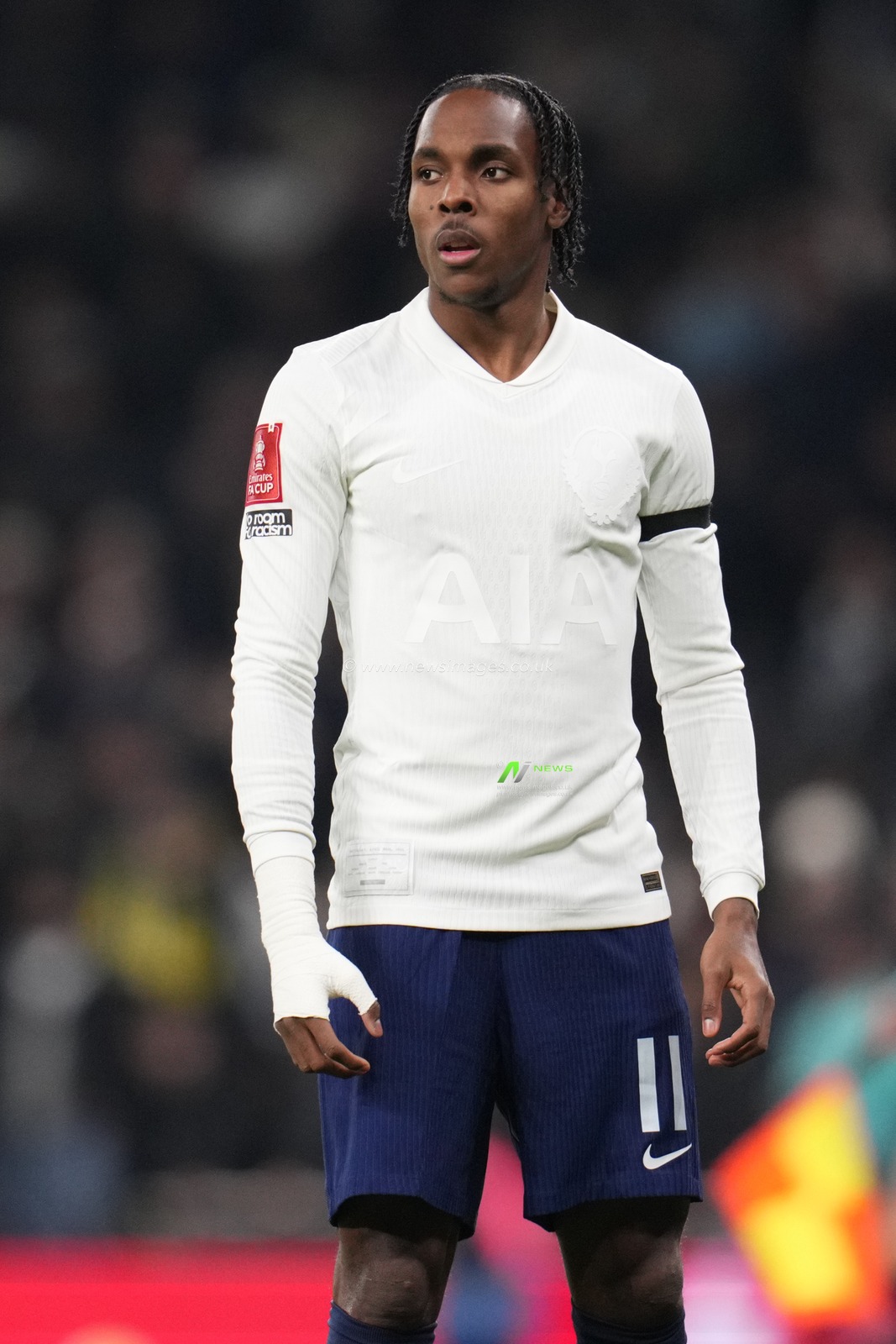 Mathys Tel of Tottenham Hotspur during the Emirates FA Cup Third Round match Tottenham Hotspur vs Aston Villa at Tottenham Hotspur Stadium, London, United Kingdom, 10th January 2026

(Photo by Harvey Murphy/News Images)