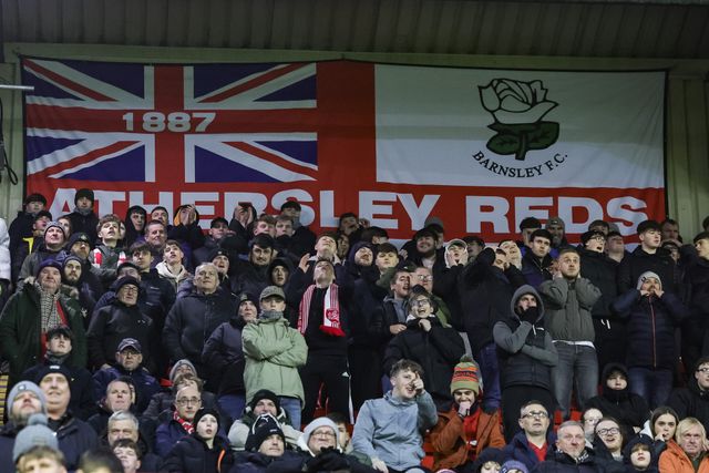 Barnsley fans during the Sky Bet League 1 match Barnsley vs Northampton Town at Oakwell, Barnsley, United Kingdom, 3rd February 2026

(Photo by Mark Cosgrove/News Images)