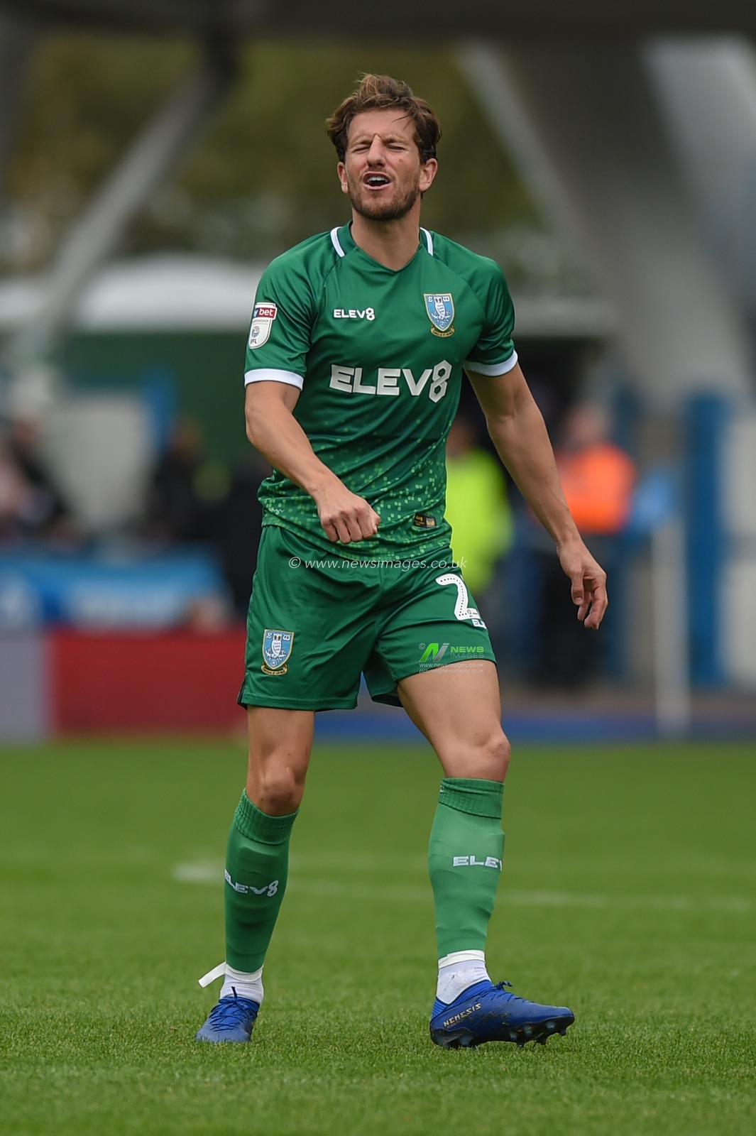15th September 2019, John Smiths Stadium, Huddersfield England; Sky Bet Championship Football, Huddersfield Town vs Sheffield Wednesday ;Sam Hutchinson (23) of Sheffield Wednesday shows disappointment at long range strike at goal.

Credit: Dean Williams/News Images

English Football League images are subject to DataCo Licence