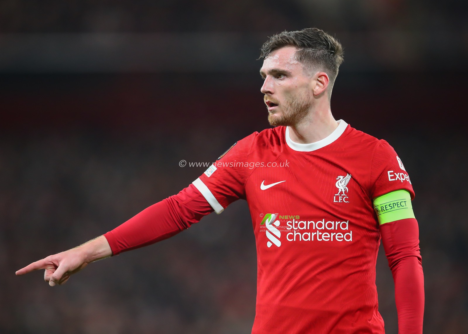 Andrew Robertson of Liverpool, during the UEFA Europa League match Liverpool vs Sparta Prague at Anfield, Liverpool, United Kingdom, 14th March 2024

(Photo by Gareth Evans/News Images)