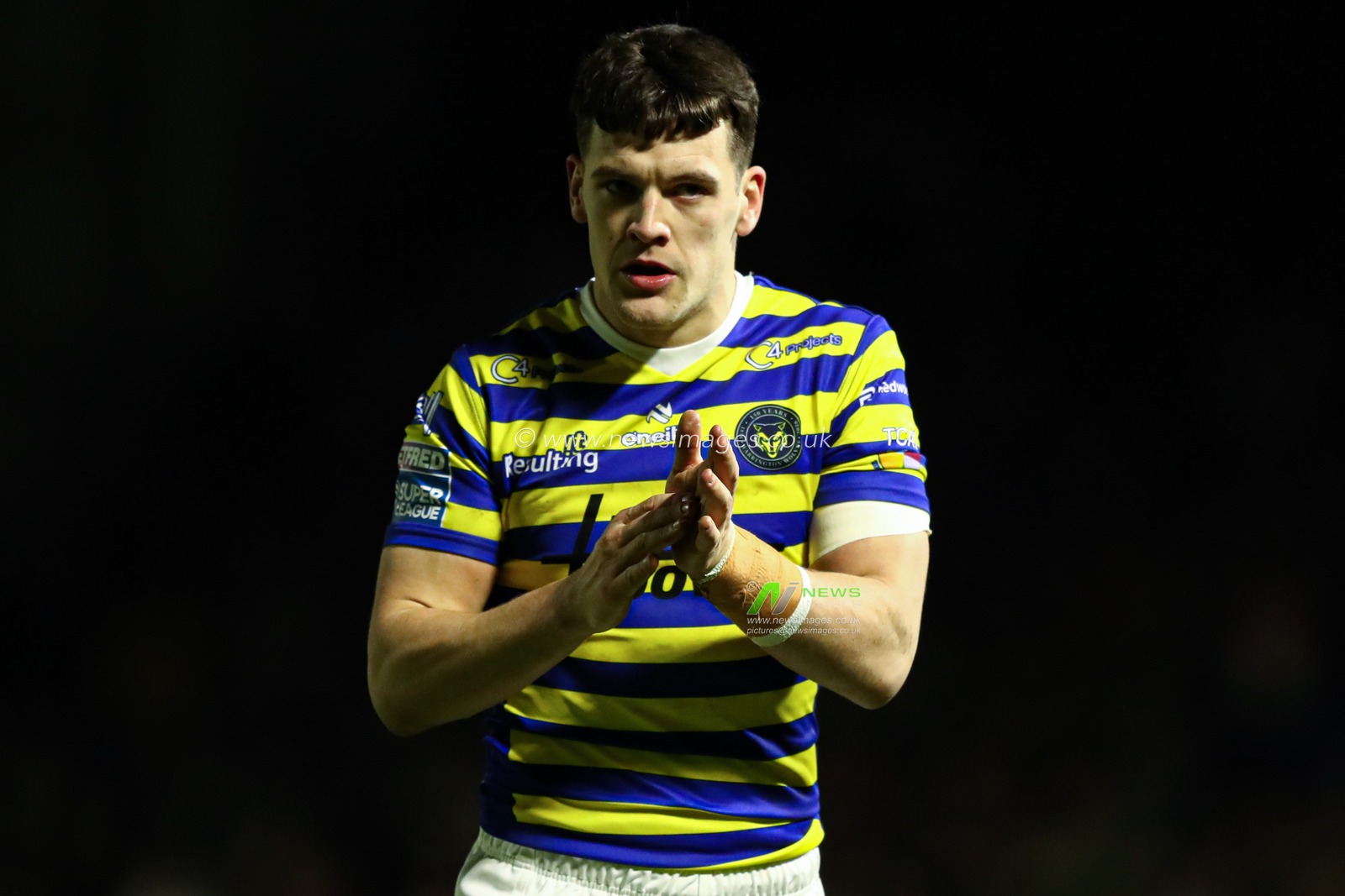 Cai Taylor-Wray of Warrington Wolves during the Betfred Super League Round 1 match Warrington Wolves vs St Helens at The Halliwell Jones Stadium, Warrington, United Kingdom on 13 February 2026

(Photo by Jorge Horsted/News Images)