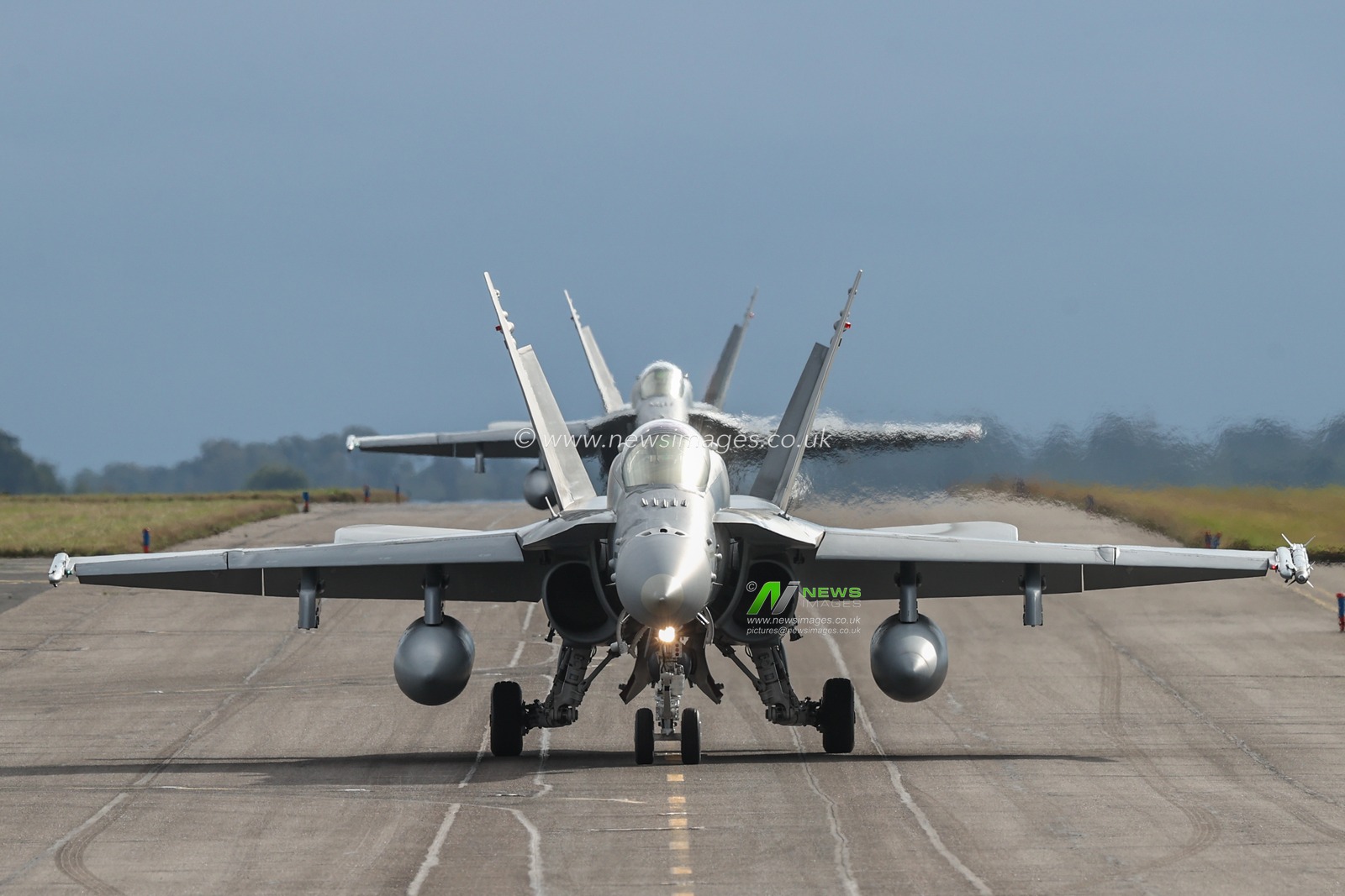 A Finnish Air Force F-18 taxis during the Exercise of Cobra Warrior 24-2 Royal Air Force Waddington at Royal Air Force Station Waddington, Waddington, United Kingdom, 25th September 2024

(Photo by Alfie Cosgrove/News Images)