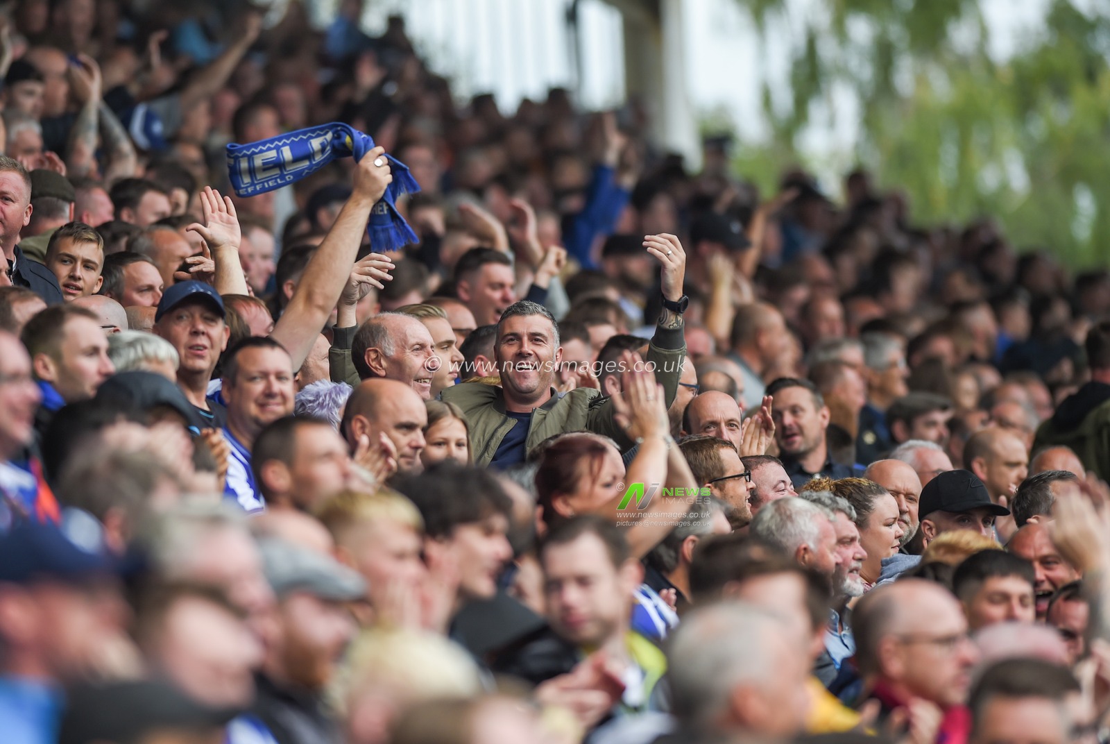 15th September 2019, John Smiths Stadium, Huddersfield England; Sky Bet Championship Football, Huddersfield Town vs Sheffield Wednesday ; Sheffield Wednesday supporters general view.

Credit: Dean Williams/News Images

English Football League images are subject to DataCo Licence