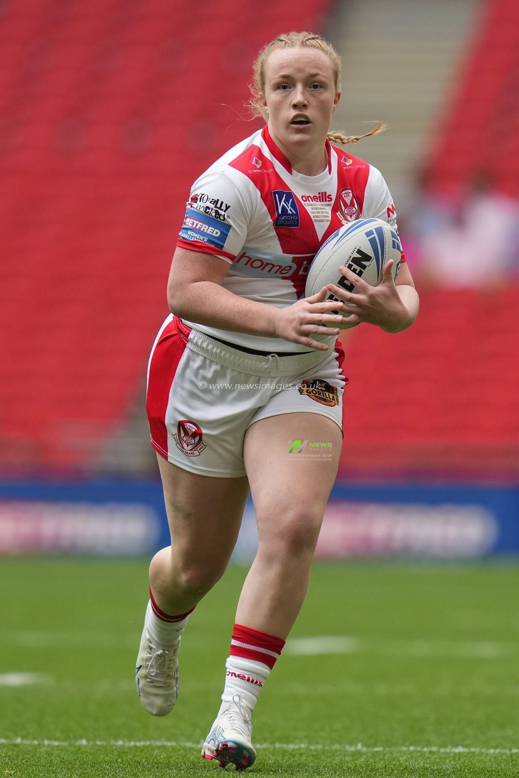 Lucie Sams #15 of St. Helens during the Betfred Challenge Cup match Hull KR vs Leigh Leopards at Wembley Stadium, London, United Kingdom, 12th August 2023

(Photo by Steve Flynn/News Images)