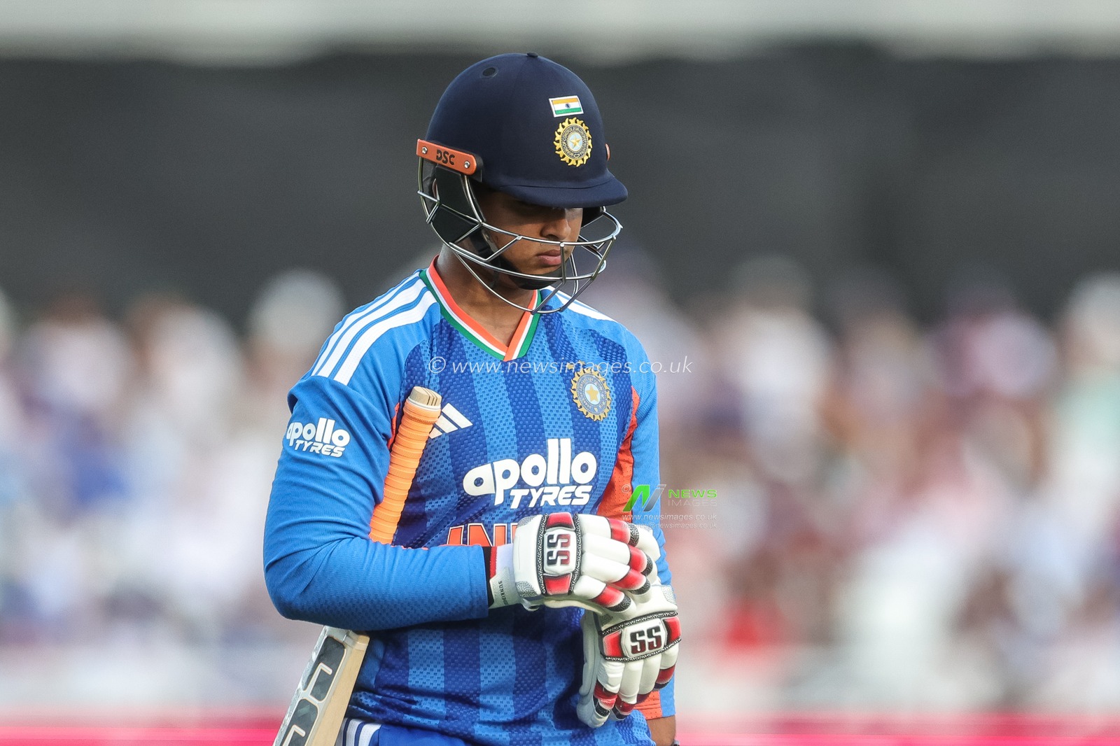 Vaibhav Sooryavanshi of India leaves the field of play after being dismissed during the Third Vitality T20 International match England vs India at Trent Bridge, Nottingham, United Kingdom on 07 July 2026

(Photo by Mark Cosgrove/News Images)