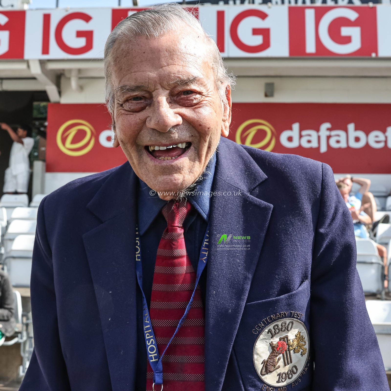 On the day of his funeral 

Archive photo of Dickie Bird Harold Dennis "Dickie" Bird, OBE Cricket legend died aged 92 

Stock photo from 

Harold Dennis "Dickie" Bird, OBE is in attendance wearing a Centenary Test 1880 to 1980 England Australia jacket during the 1st Rothesay Test Match Day 2 England vs India at Headingley Cricket Ground, Leeds, United Kingdom, 21st June 2025

(Photo by Mark Cosgrove/News Images)..