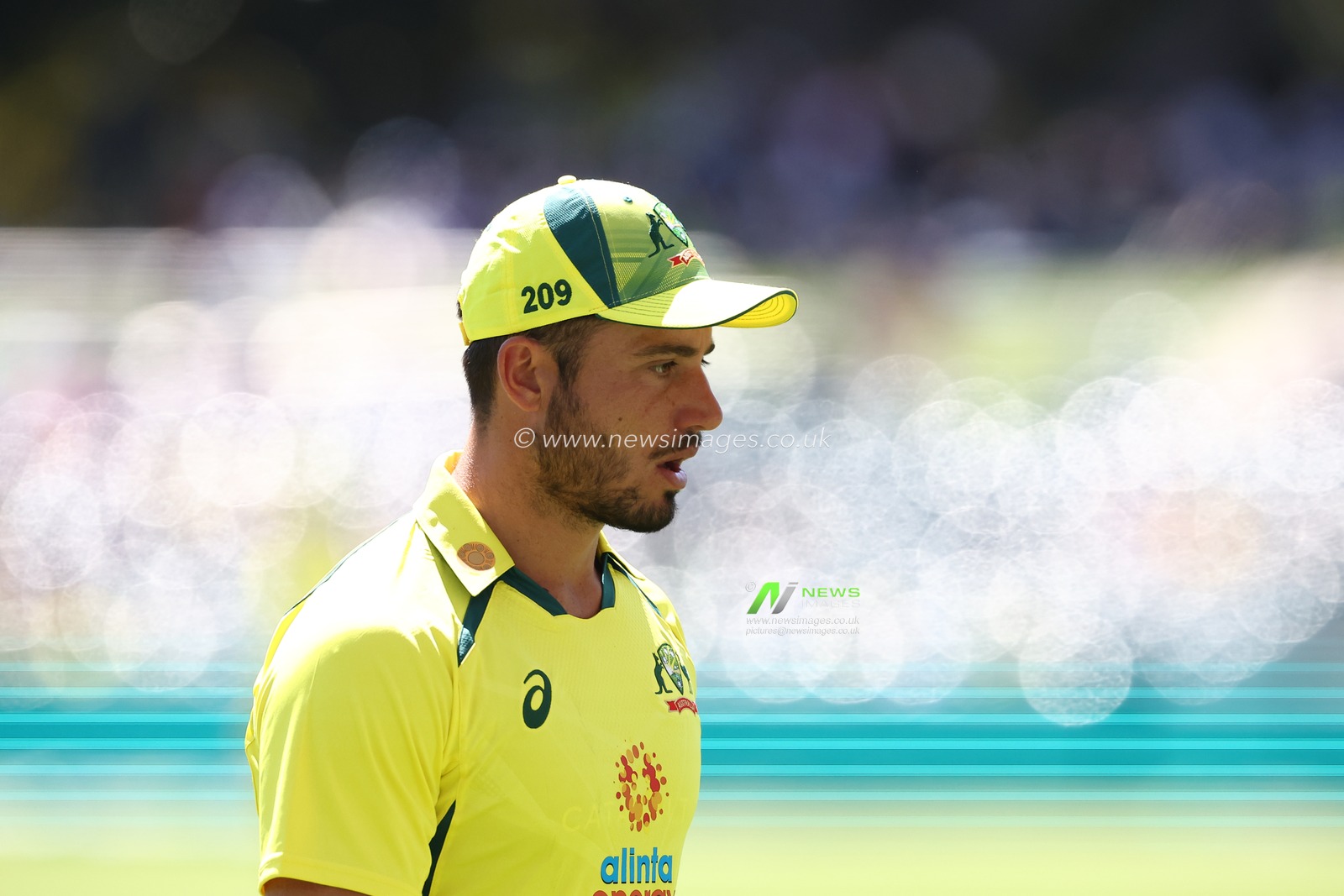 Marcus Stoinis of Australia looks on  during the Dettol ODI Series match Australia vs England at Adelaide Oval, Adelaide, Australia, 17th November 2022

(Photo by Patrick Hoelscher/News Images)