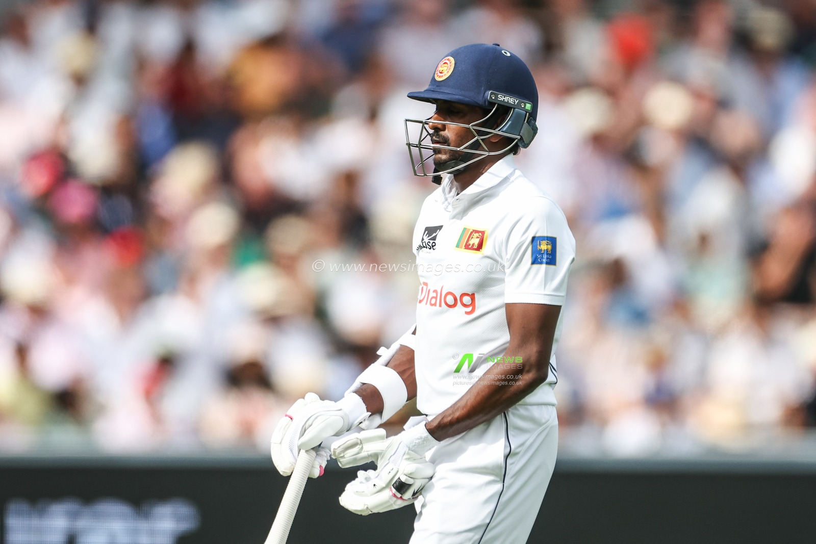 Milan Rathnayake of Sri Lanka leaves the field of play after being dismissed during the England v Sri Lanka 2nd Rothesay Test Match Day 2 at Lords, London, United Kingdom, 30th August 2024

(Photo by Mark Cosgrove/News Images)