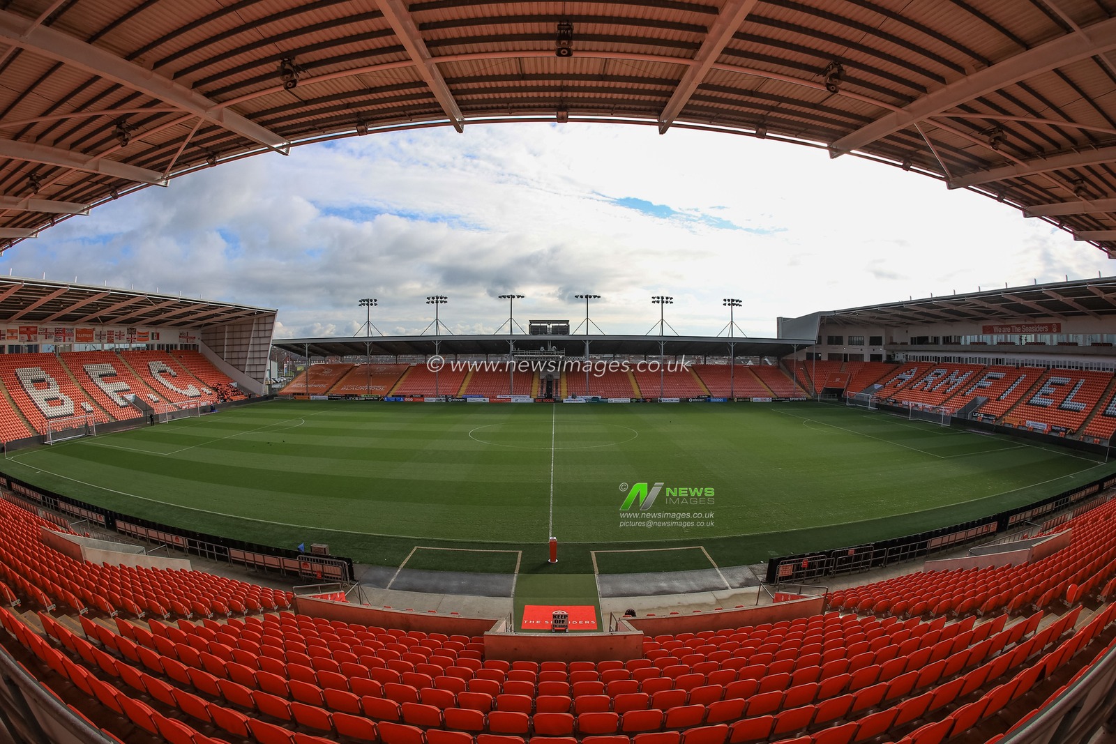 A general view of Bloomfield Road ahead of this afternoons Sky Bet Championship fixture, Blackpool vs Nottingham Forest