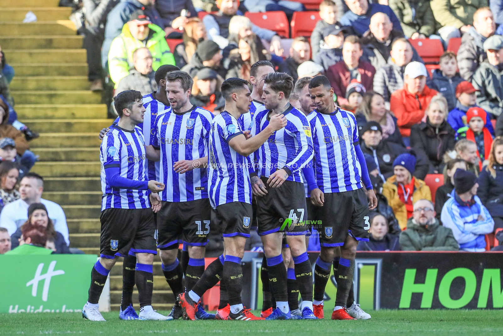 8th February 2020, Oakwell, Barnsley, England; Sky Bet Championship, Barnsley v Sheffield Wednesday : Josh Windas (47) of Sheffield Wednesday celebrates his goal to make it 0-1