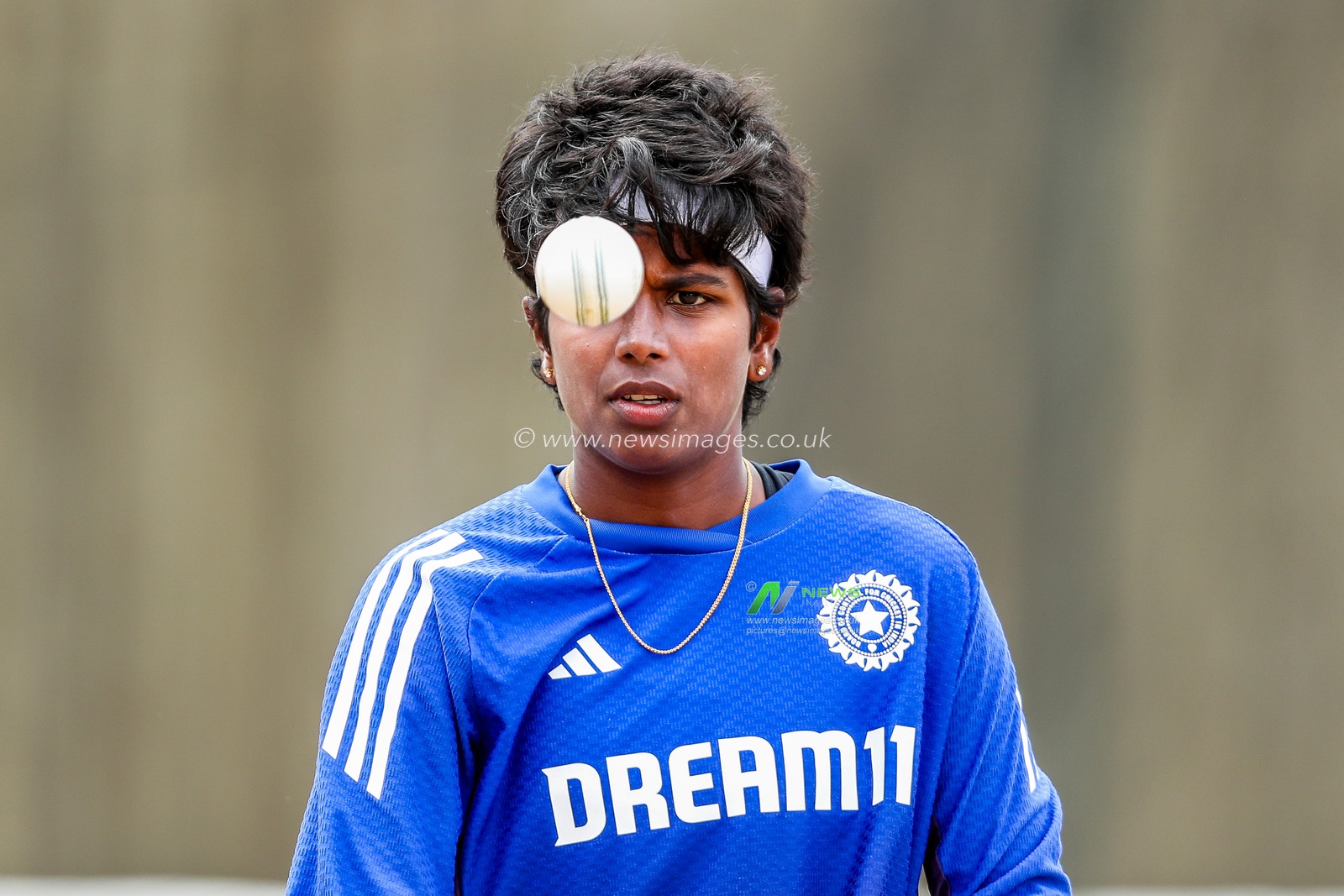 Arundhati Reddy of India bowls during the Metro Bank One Day International Series India Women nets day at The Utilita Bowl, Southampton, United Kingdom, 14th July 2025

(Photo by Izzy Poles/News Images)