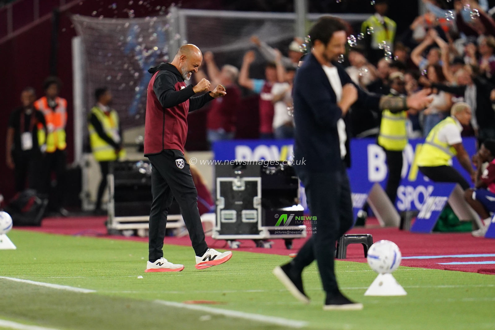 Nuno Espirito Santo manager of West Ham United celebrates 1-0 lead during the Sky Bet Championship match West Ham United vs Wolverhampton Wanderers at London Stadium, London, United Kingdom on 01 September 2026

(Photo by Harvey Murphy/News Images)