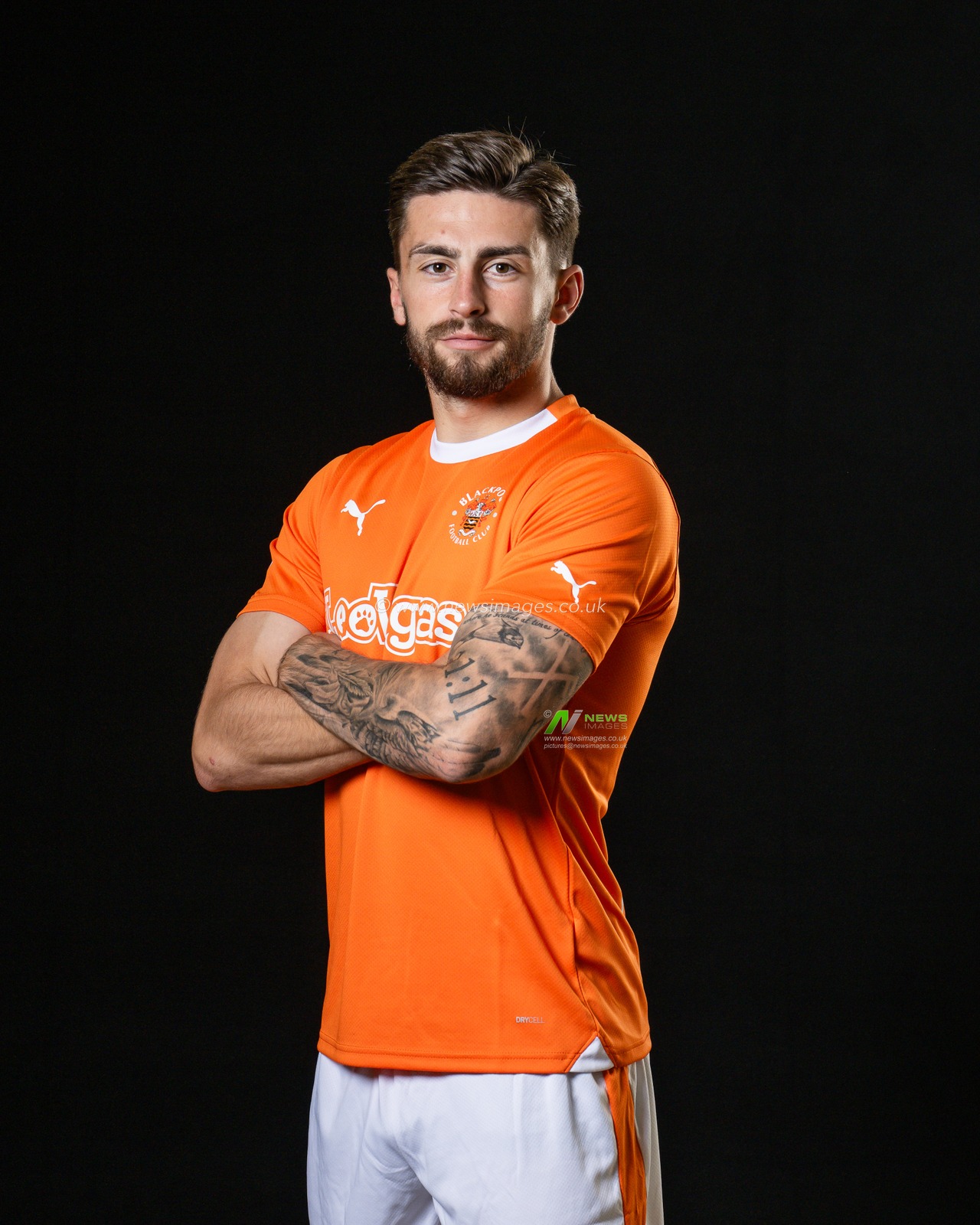Blackpool Squad Headshots at Bloomfield Road, Blackpool, United Kingdom, 27th July 2023

(Photo by Craig Thomas/News Images)