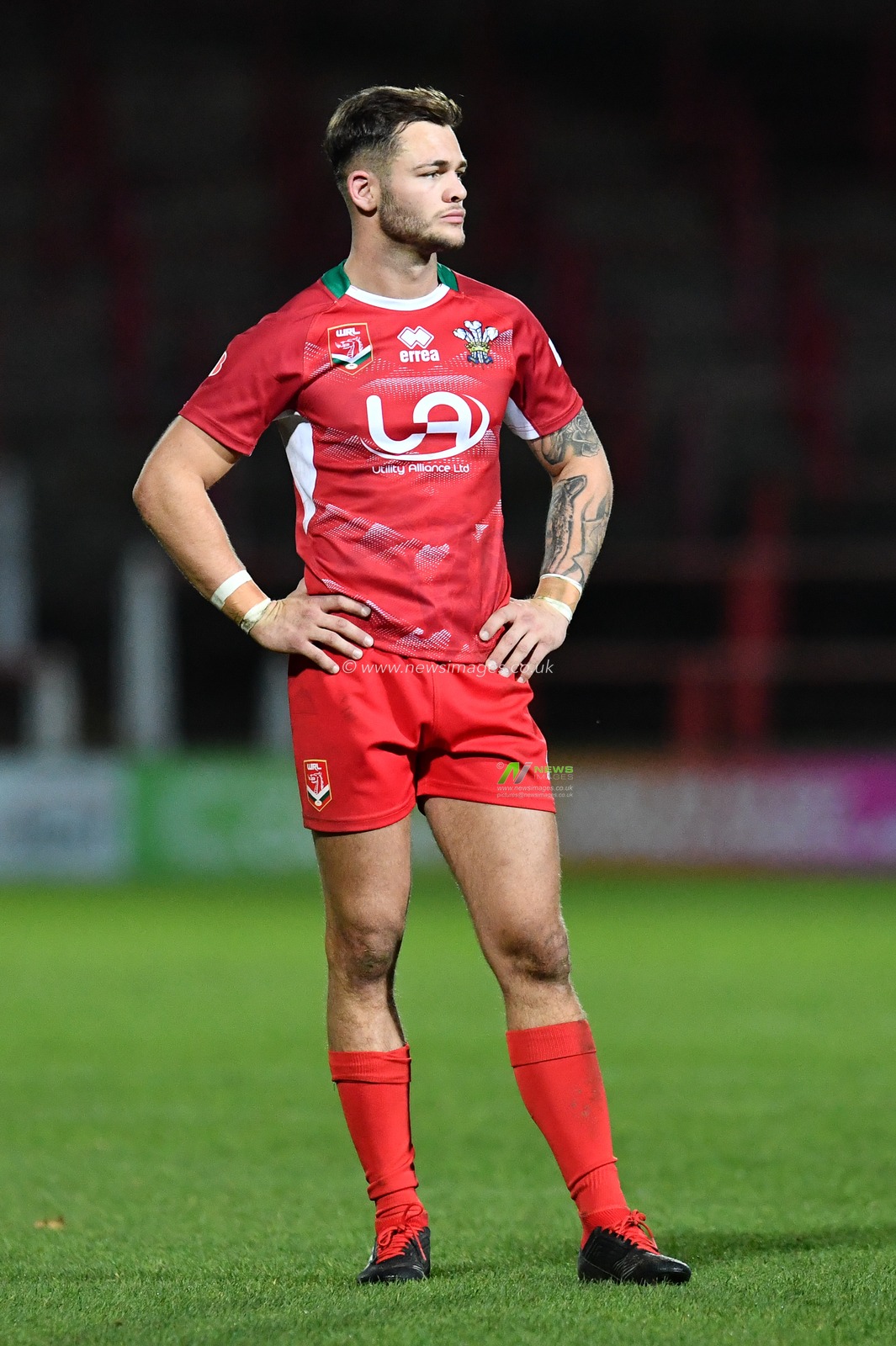 11th November 2018 , Racecourse Ground,  Wrexham, Wales ;  Rugby League World Cup Qualifier,Wales v Ireland ; Mike Butt of Wales 


Credit:   Craig Thomas/News Images