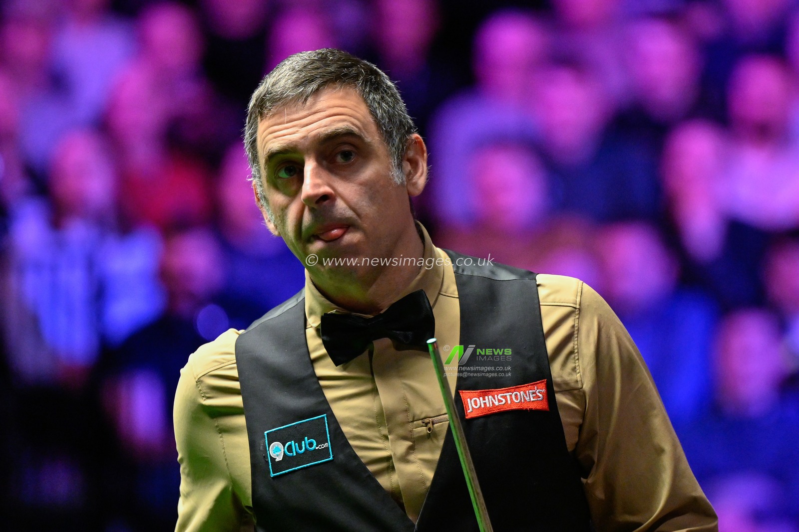 Ronnie O'Sullivan reacts, during the Johnstoneâ€™s Paint Tour Championship Final at Manchester Central, Manchester, United Kingdom, 7th April 2024

(Photo by Cody Froggatt/News Images)