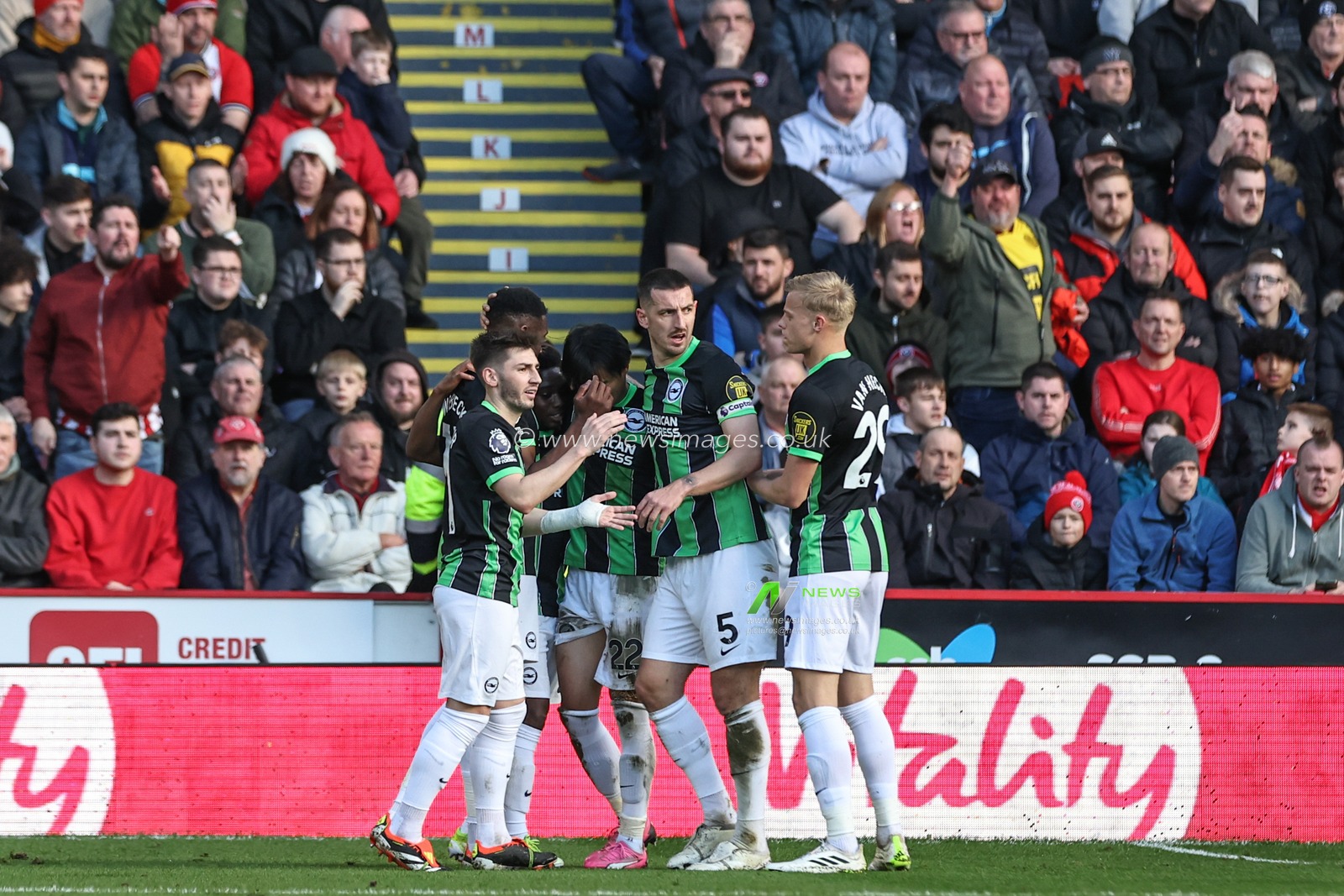 Danny Welbeck of Brighton & Hove Albion celebrates his goal to make it 0-2 during the Premier League match Sheffield United vs Brighton and Hove Albion at Bramall Lane, Sheffield, United Kingdom, 18th February 2024

(Photo by Mark Cosgrove/News Images)