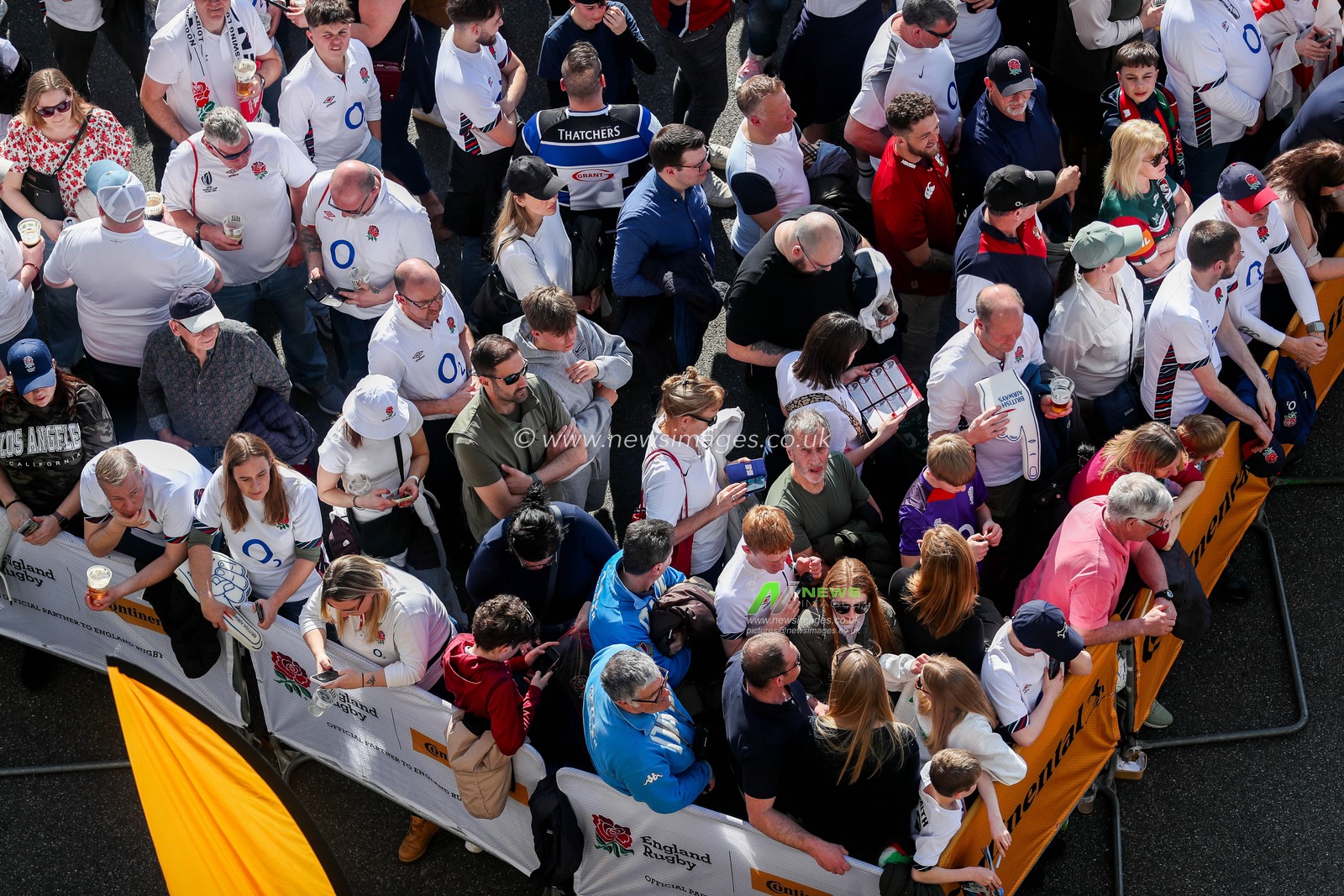 Fans wait for player arrivals prior to the 2025 Guinness 6 Nations match England vs Italy at Allianz Stadium, Twickenham, United Kingdom, 9th March 2025

(Photo by Izzy Poles/News Images)