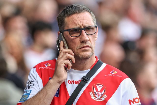 St Helens fans during the Betfred Super League round 19 match St Helens vs Leigh Leopards at Totally Wicked Stadium, St Helens, United Kingdom, 17th July 2025

(Photo by Alfie Cosgrove/News Images)