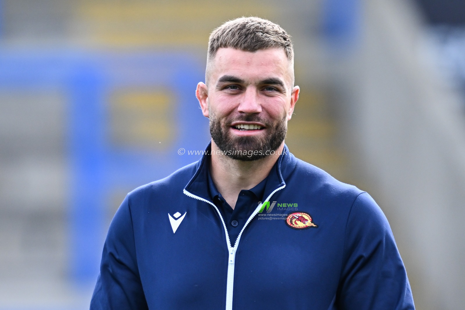 Mike McMeeken of Catalan Dragons arrives ahead of the Betfred Super League match Warrington Wolves vs Catalans Dragons at Halliwell Jones Stadium, Warrington, United Kingdom, 30th March 2024

(Photo by Craig Thomas/News Images)