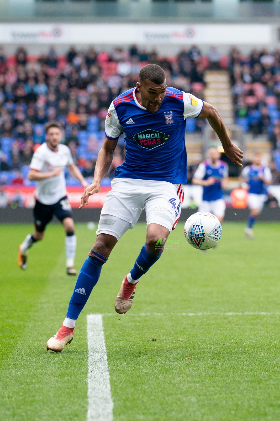 Ipswich Town Collin Quaner in action during todays match  

6th April 2019 , University of Bolton Stadium, Bolton, England;  Sky bet Championship Football, Bolton Wanderers vs Ipswich Town 

Credit: Terry Donnelly/News Images