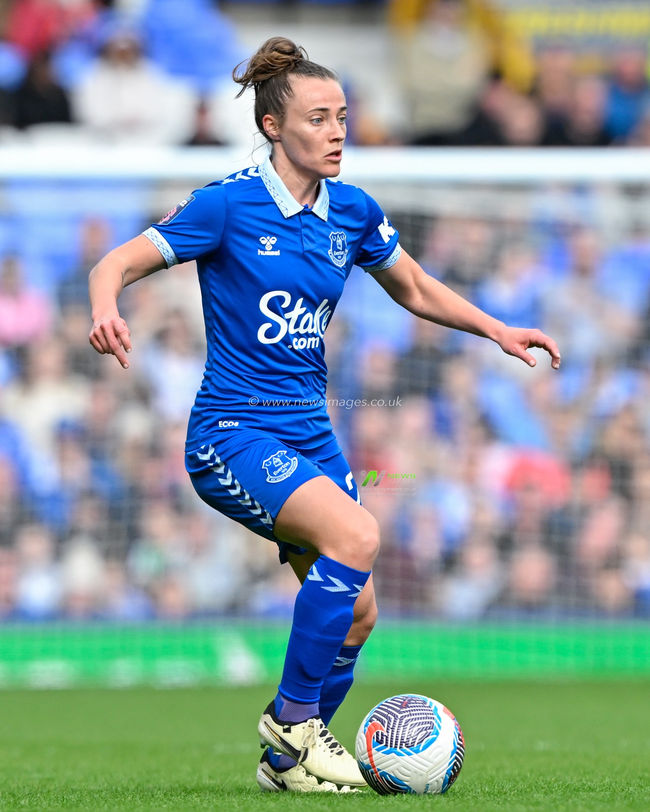 Aurora Galli of Everton Women in action, during The FA Women's Super League match Everton Women vs Liverpool Women at Goodison Park, Liverpool, United Kingdom, 24th March 2024

(Photo by Cody Froggatt/News Images)