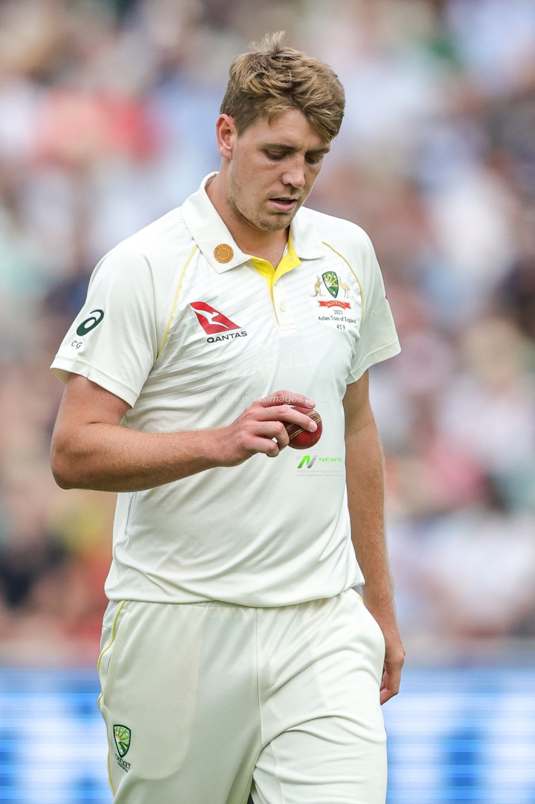 Cameron Green of Australia during the LV= Insurance Ashes Test Series Second Test Day 5 England v Australia at Lords, London, United Kingdom, 2nd July 2023

(Photo by Mark Cosgrove/News Images)
