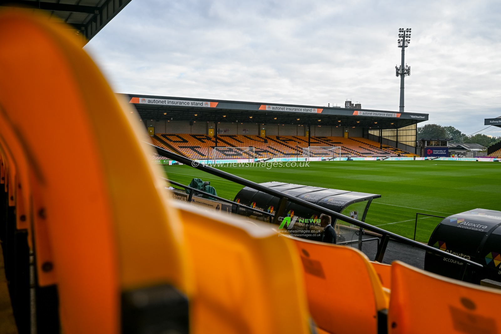 General ground views of Vale Park, home ground for Port Vale FC, prior to the Carabao Cup Round 3 match Port Vale vs Arsenal at Vale Park, Burslem, United Kingdom, 24th September 2025

(Photo by Adam Gee/News Images)