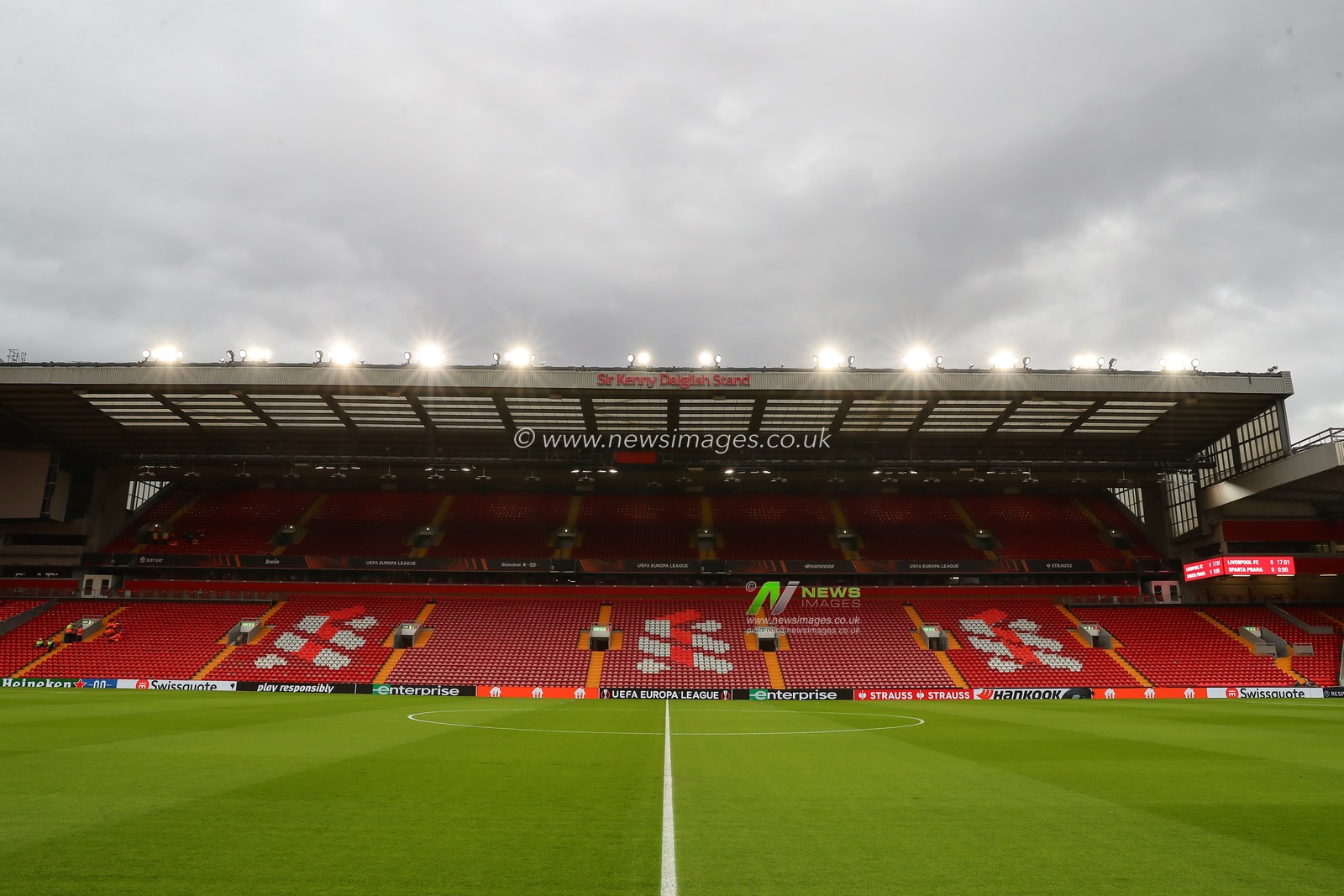 A general view of Anfield ahead of the match, during the UEFA Europa League match Liverpool vs Sparta Prague at Anfield, Liverpool, United Kingdom, 14th March 2024

(Photo by Gareth Evans/News Images)