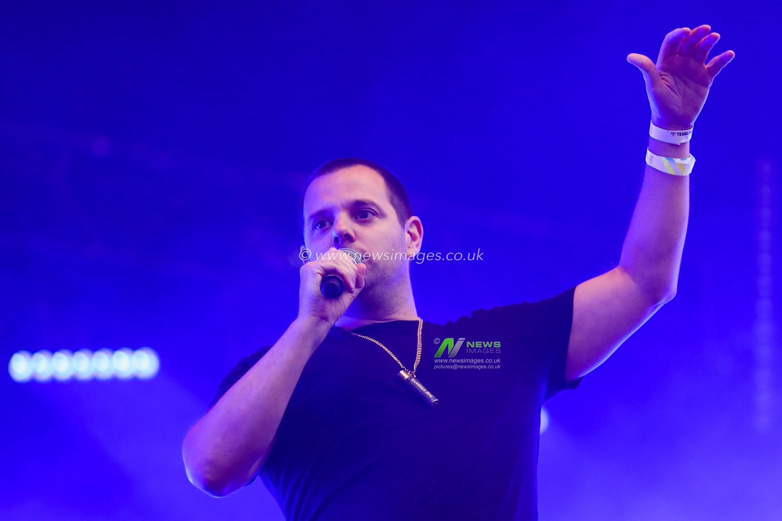 Mike Skinner of The Streets performs on the main stage during Day One of Tramlines Festival