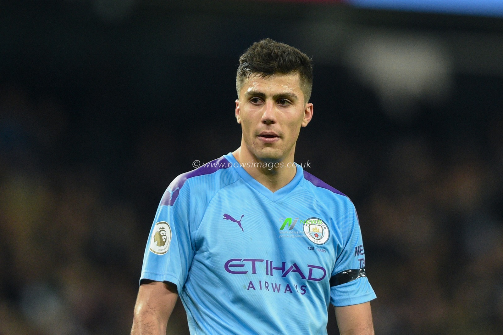 29th December 2019, Etihad Stadium, Manchester, England; Premier League, Manchester City v Sheffield United : Rodri (16) of Manchester City during the game.

Credit: Richard Long/News Images