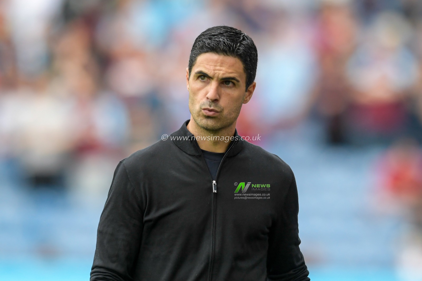 Mikel Arteta manager of Arsenal in action during the game