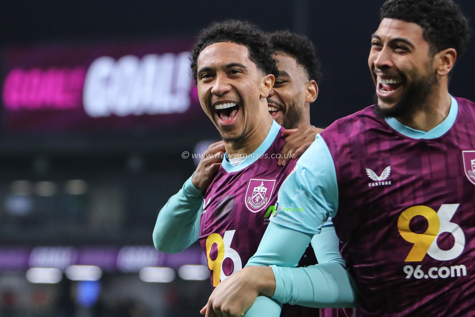 Bashir Humphreys of Burnley celebrates after making it 1-0 during the Sky Bet Championship match Burnley vs Hull City at Turf Moor, Burnley, United Kingdom, 12th February 2025

(Photo by Jorge Horsted/News Images)