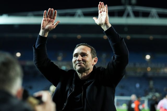 Frank Lampard manager of Coventry City celebrates promotion back to the Premier League after the Sky Bet Championship match Blackburn Rovers vs Coventry City at Ewood Park, Blackburn, United Kingdom on 17 April 2026

(Photo by Jorge Horsted/News Images)