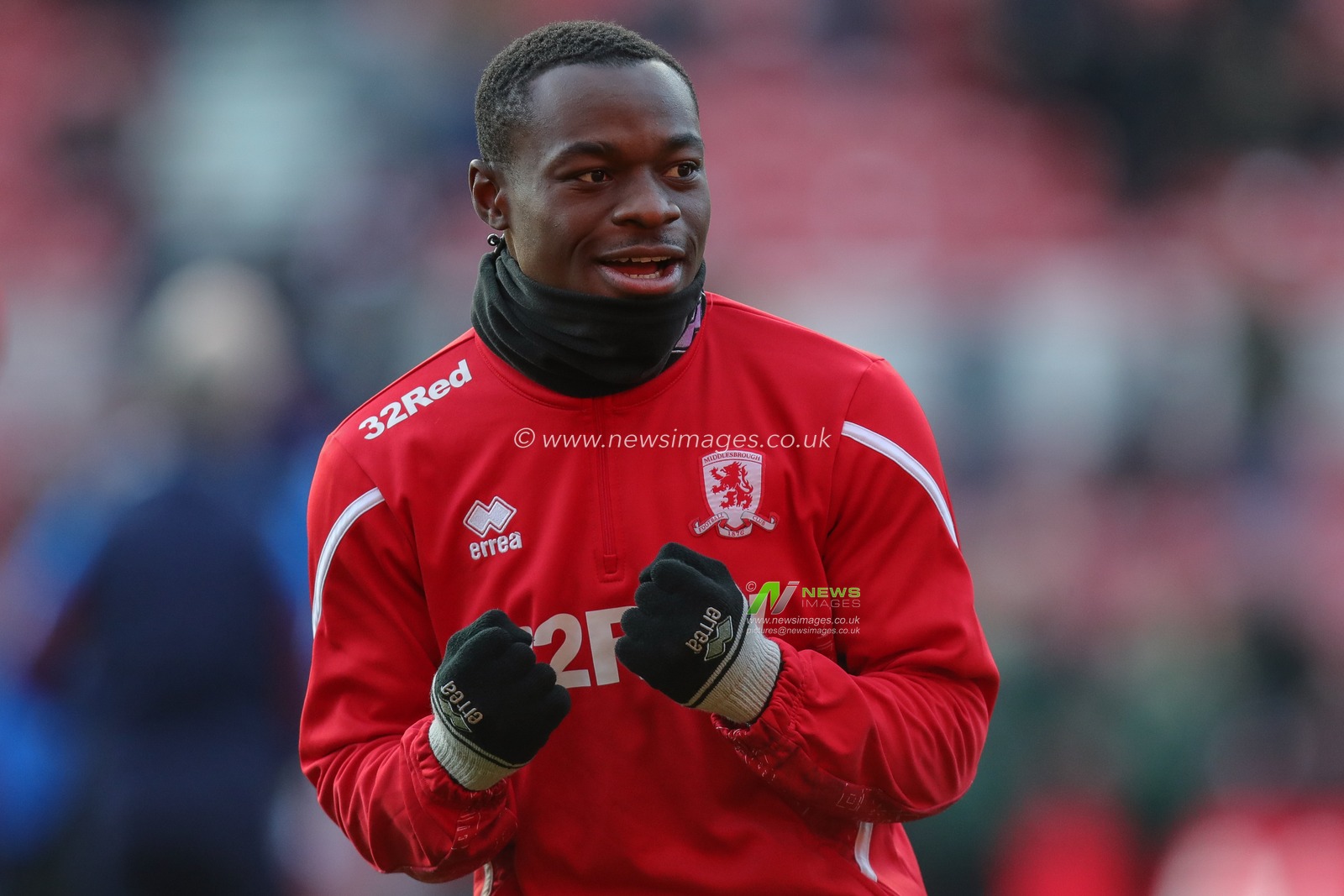 Marc Bola #27 of Middlesbrough during the pre match warm up ahead of the Sky Bet Championship match Middlesbrough vs Wigan Athletic at Riverside Stadium, Middlesbrough, United Kingdom, 26th December 2022

(Photo by James Heaton/News Images)