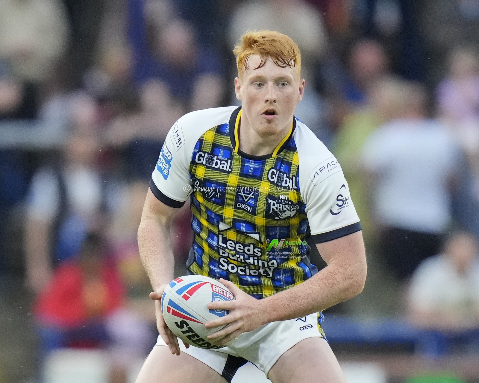 Luis Roberts #24 of Leeds Rhinos during the Betfred Super League Round 16 match Leeds Rhinos vs Huddersfield Giants at Headingley Stadium, Leeds, United Kingdom, 23rd June 2023

(Photo by Steve Flynn/News Images)