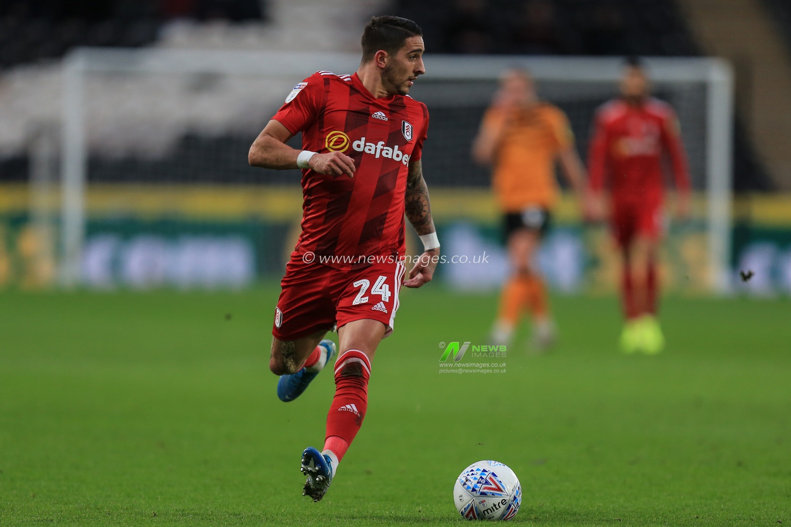 11th January 2020, KC Stadium, Kingston upon Hull, England; Sky Bet Championship, Hull City v Fulham : Anthony Knockaert (24) of Fulham on the ball

Credit: David Greaves/News Images