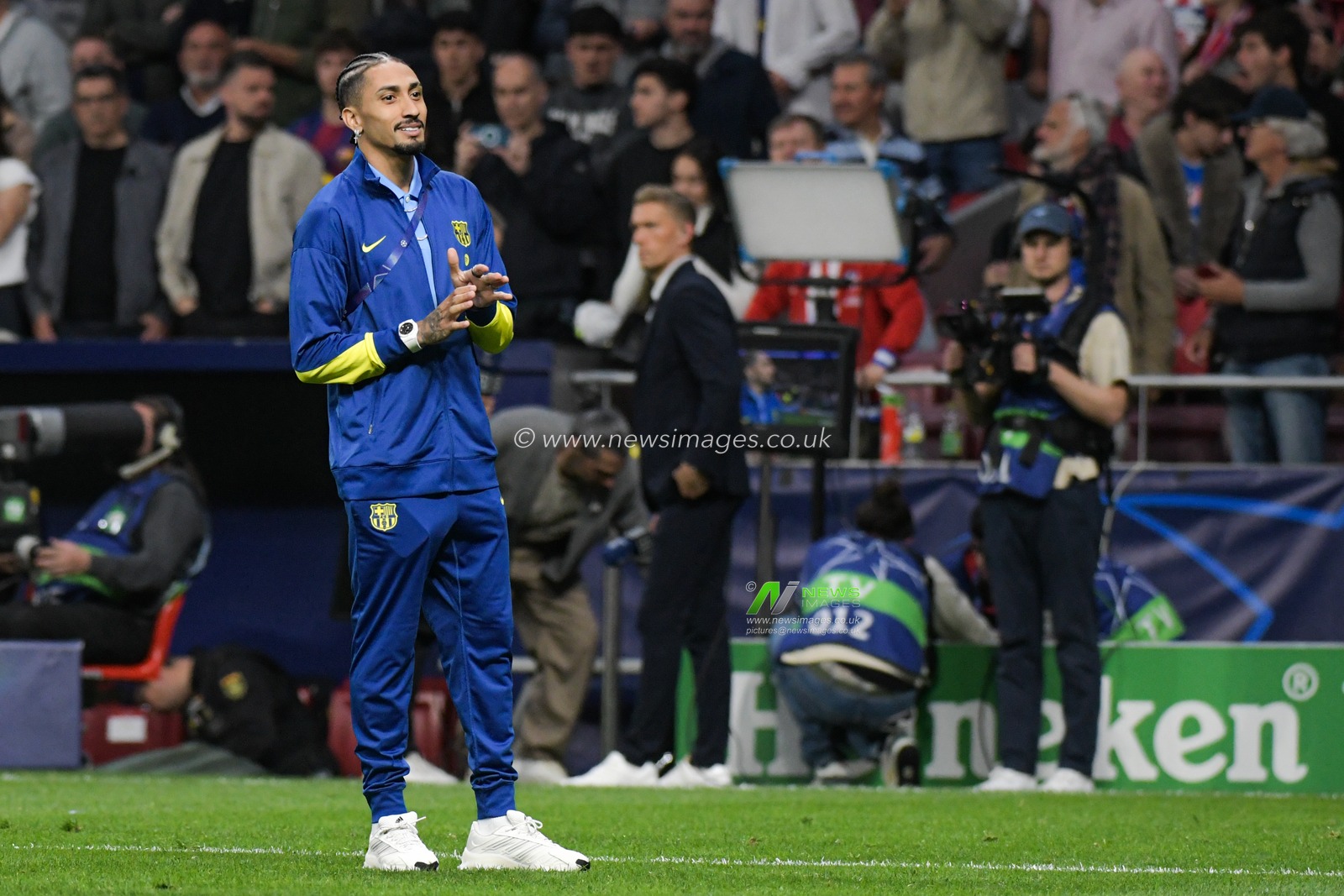 Raphinha of FC Barcelona reaction after the UEFA Champions League Quarter Finals match Atletico Madrid vs Barcelona at Riyadh Air Metropolitano, Madrid, Spain on 14 April 2026

(Photo by Samuel Carreno/News Images)