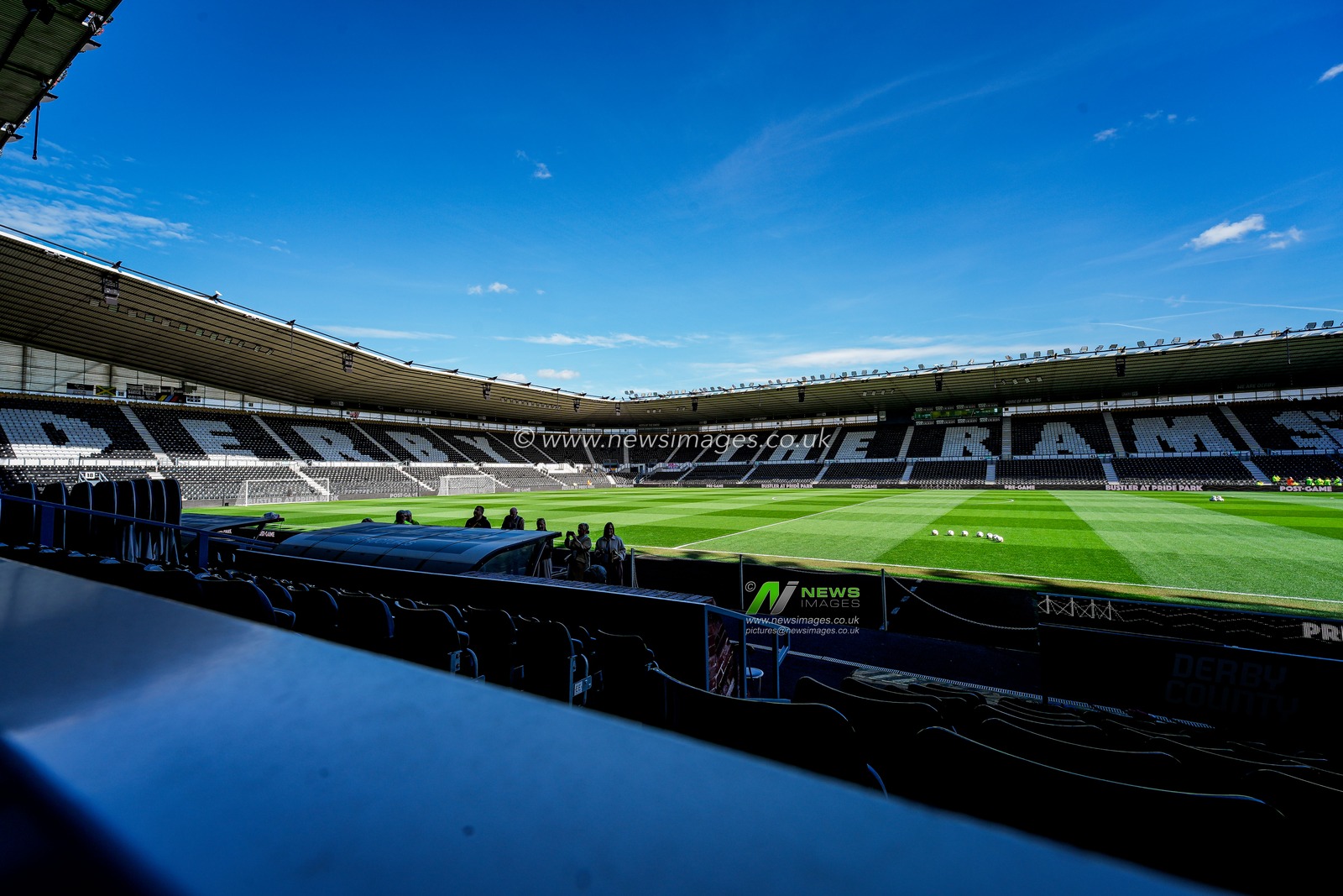 A general view of the pitch and stands during the Sky Bet Championship match Derby County vs Stoke City at Pride Park Stadium, Derby, United Kingdom on 06 April 2026

(Photo by Maynard Manyowa/News Images)