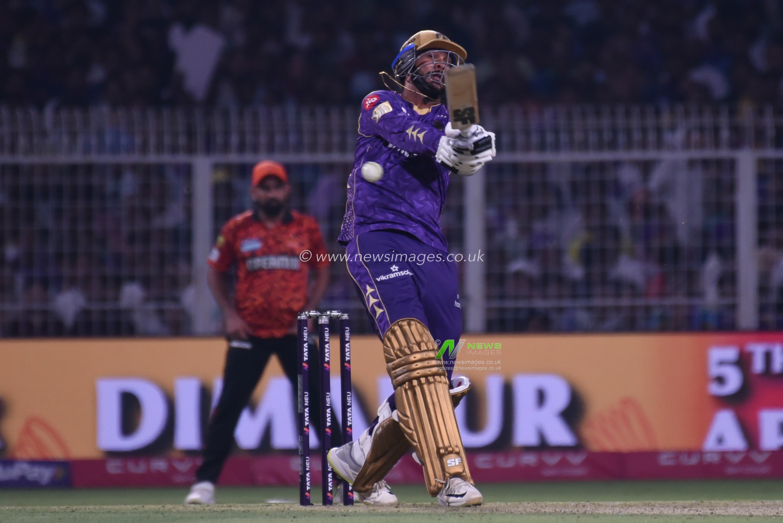 Kolkata Knight Riders' Venkatesh Iyer plays a shot during the Indian Premier League (IPL) Twenty20 cricket match between Kolkata Knight Riders and Sunrisers Hyderabad at the Eden Gardens in Kolkata on April 3, 2025.Photo by debajyoti Chakraborty.(Photo: Debajyoti Chakraborty/News Images)
