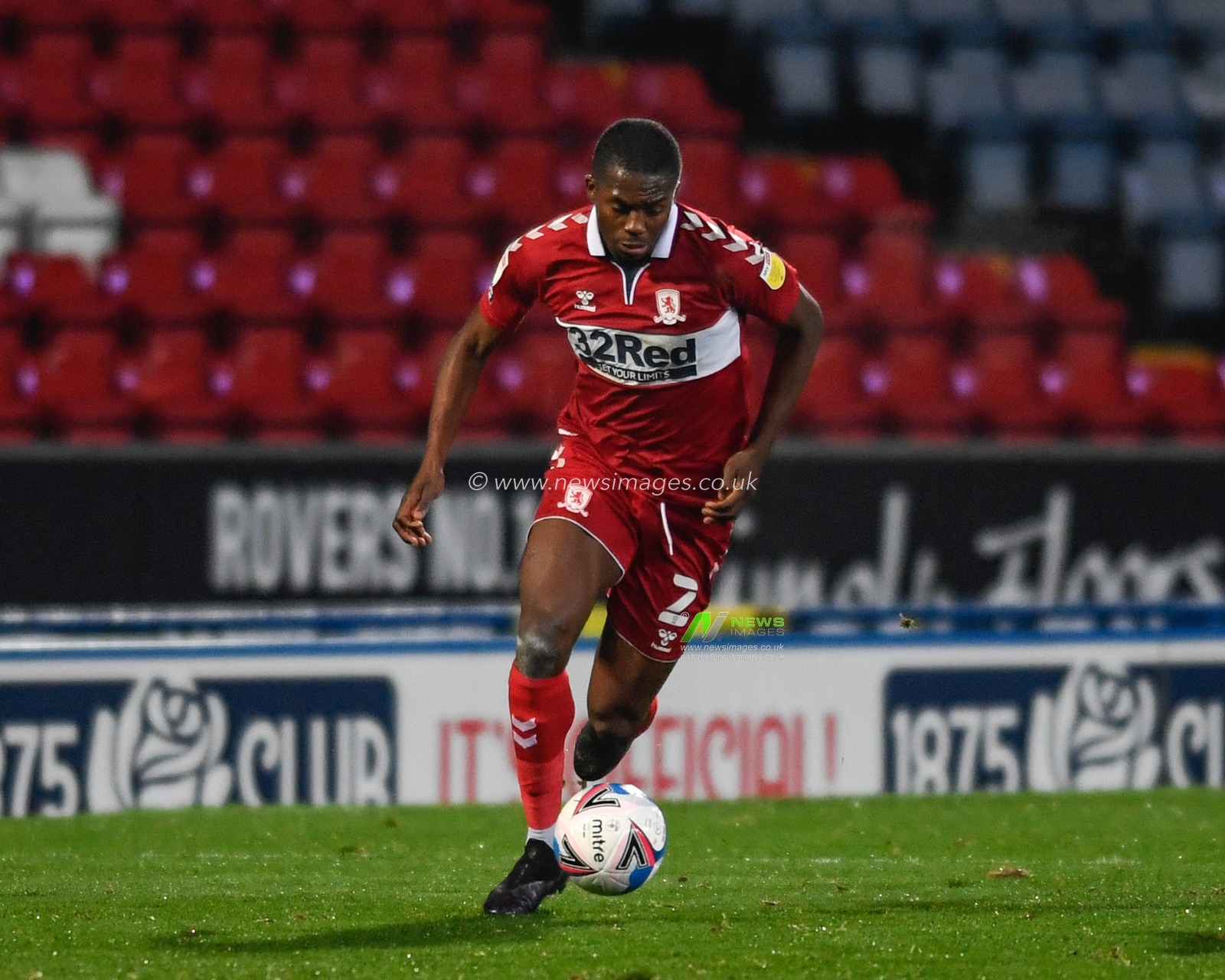 Anfernee Dijksteel (2) of Middlesbrough runs forward with the ball