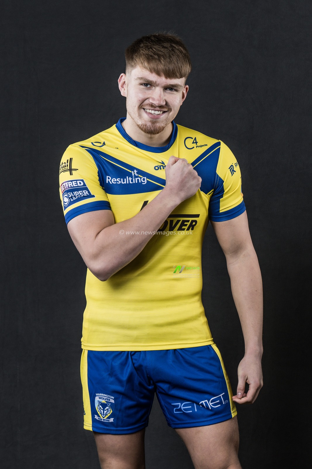 Nolan tupaea in the Home Kit during the Warrington Wolves Team Media day at Warrington wolves training centre, Warrington, United Kingdom, 16th January 2025

(Photo by Craig Thomas/News Images)