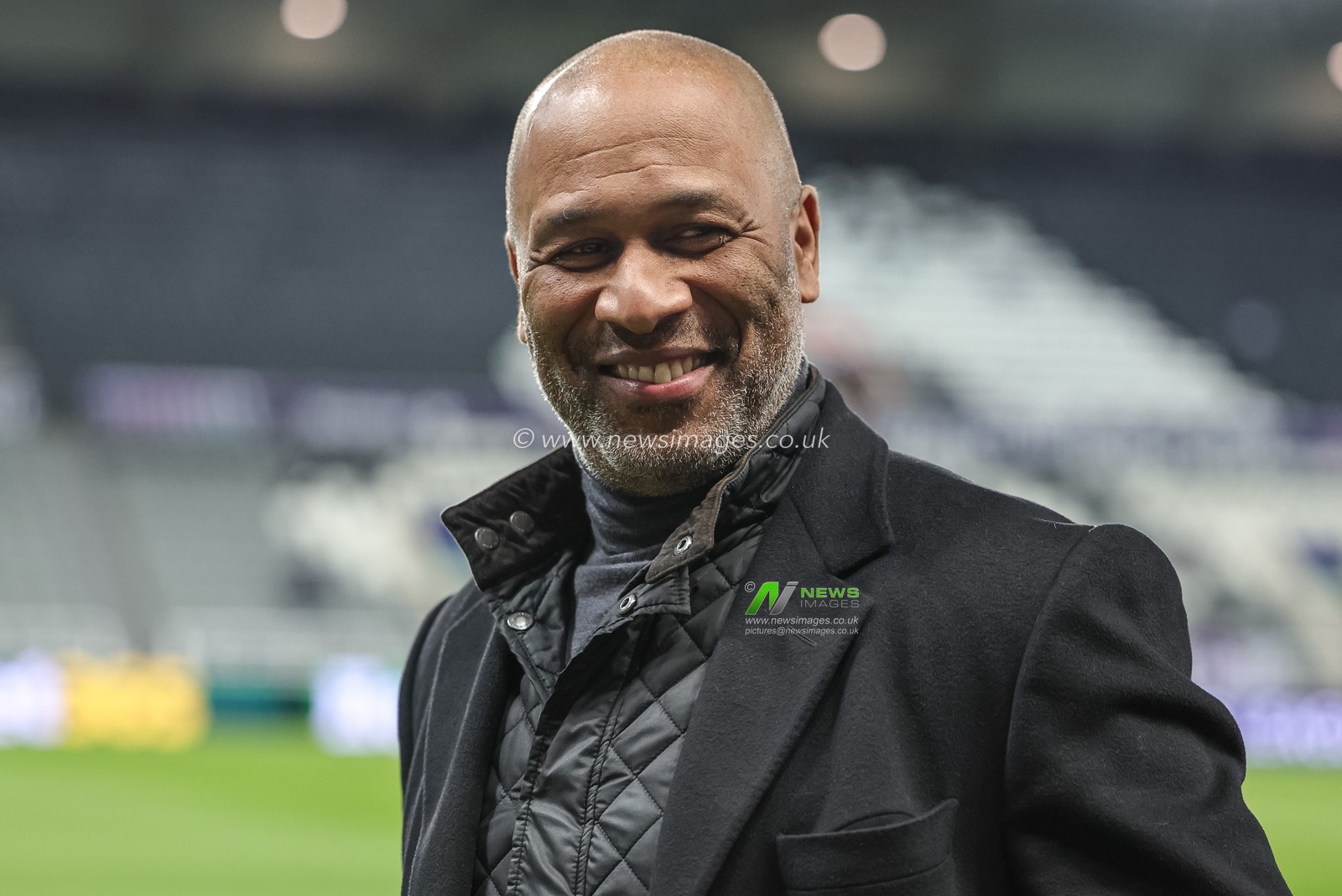 Les Ferdinand is full of smiles as he arrives during the UEFA Champions League Knockout Round Play-offs Newcastle Untied vs Qarabag at St. James's Park, Newcastle, United Kingdom on 24 February 2026

(Photo by Mark Cosgrove/News Images)