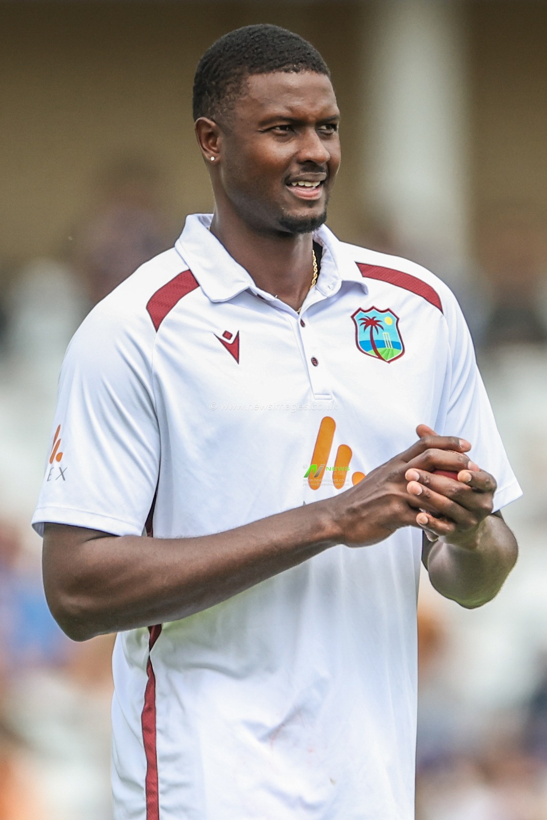 Jason Holder of West Indies prepares to bowl during the Rothesay Test Match day four match England vs West Indies at Trent Bridge, Nottingham, United Kingdom, 21st July 2024

(Photo by Mark Cosgrove/News Images)
